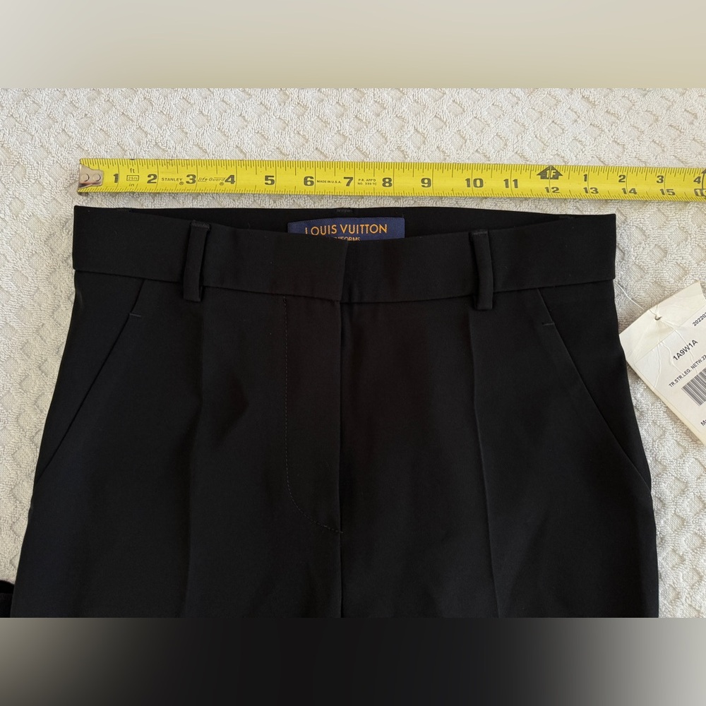 🆕 Louis Vuitton Uniforms Trouser Straight Leg Pants in Black EU 32 US 0 XXS - Picture 12 of 15